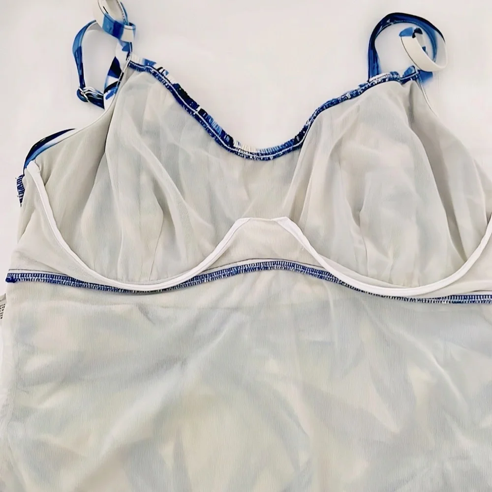 Tankini / Flattering Design In Blues - Picture 7 of 10